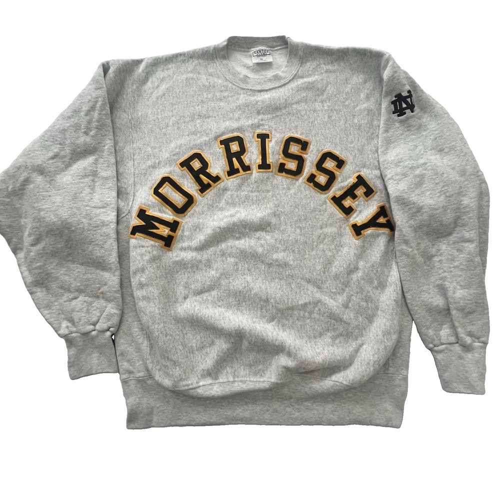 Vintage Notre Dame Morrissey Hall Crewneck Sweatshirt XL Santee USA Made